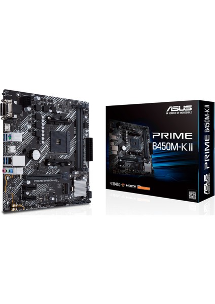Prıme B450M-K Iı Ddr4 4400MHZ 1xvga 1xhdmı 1xdvı 1xm.2 USB 3.2 Matx Am4 (2. ve 1.nesil Işlemci Uyumlu)