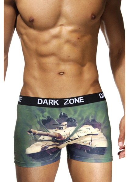 Tank Desenli Erkek 3D Baskılı Boxer 1001