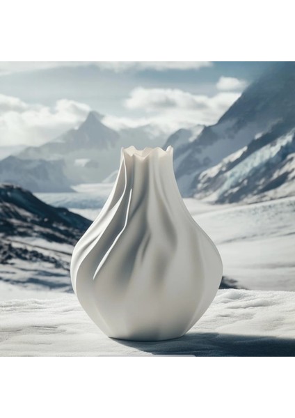3dluxe Glacier Karlı Vazo/şık Tasarım / Özel