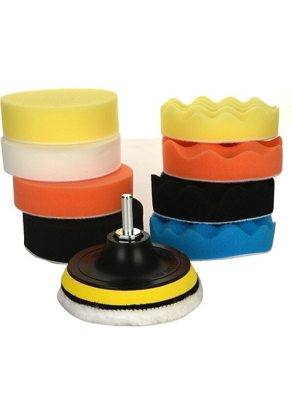 Pasta Cila Polisaj Sünger Pedi Seti 100 mm Oto Parlatma 11 Parça