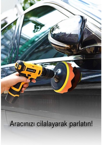Oto Araç Araba Pasta Cila Polisaj Süngeri Keçesi Pedi 115 mm Parlatıcı Parlatma Seti 11 Parça fiyatları