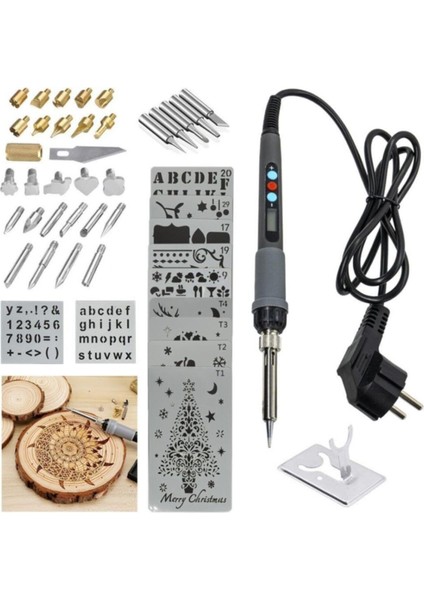 0143 Pro Ahşap Yakma ve Hobi Seti 60 Watt - 46 Parça