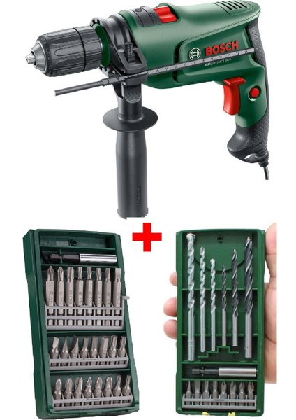 Darbeli Matkap 600 Watt 13 mm + 15 Parça Matkap Ucu Vidalama Ucu + 25 Parça Vidalama Ucu Seti