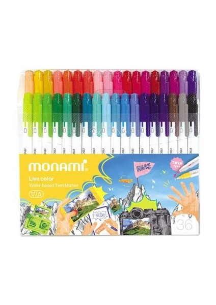 Live Color Su Bazlı 36'lı Fosforlu Kalem Seti