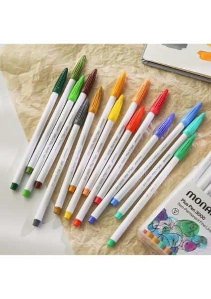 3000 Plus Pen Fine Liner Çizim Kalem Seti 48 Renk Kutulu Set fiyatları