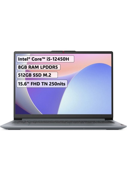 Ideapad Slim3 Intel Core I5-12450H 8gb 512GB SSD 15.6" Fhd Freedos Dizüstü Bilgisayar 83ER00FXTR