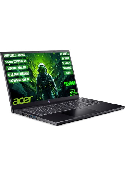 Nitro V 15 I7-13620H 16 GB 512 GB SSD Rtx 4050 6 GB 15.6" Fhd 144hz Freedos NH.QNBEY.002 fiyatları
