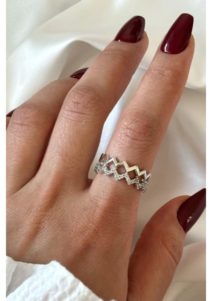 Wave Tasarım Zirkon Taşlı Ayarlanabilir Kadın Yüzük fiyatları