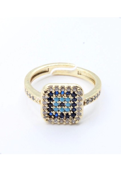 Princess Nazar Boncuğu Tasarım Zirkon Taşlı Ayarlanabilir Kadın Yüzük fiyatları