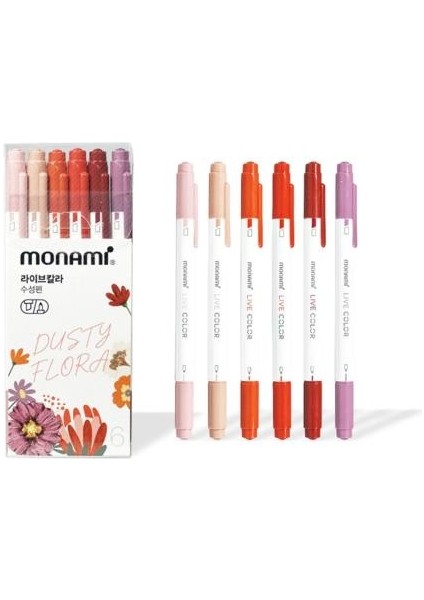 Live Color Dusty Flora 6'lı Fosforlu Kalem Seti