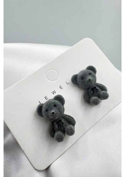 Ünlü Model Peluş Ayıcık Gümüş Iğneli Kadın Bijuteri Küpe fiyatları