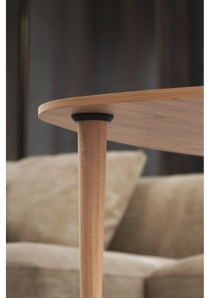 Çam Damla Orta Sehpa 70 cm Üçgen Ahşap Ayak Modern Tasarım Oturma Odası Salon Ofis Balkon Sehpası