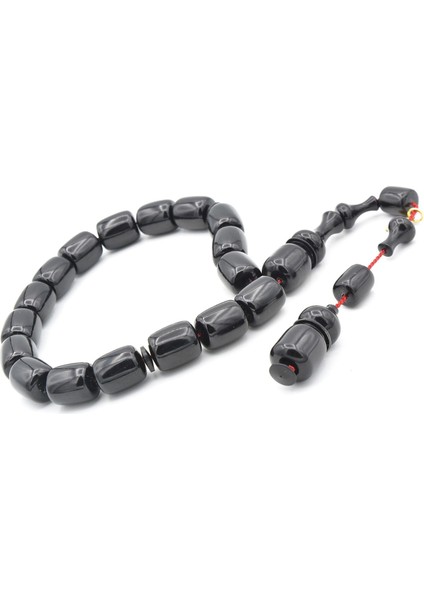 Hakkı Usta İmzalı Fıçı Kesim Siyah Sıkma Kehribar Efe Maskot Tesbih fiyatları