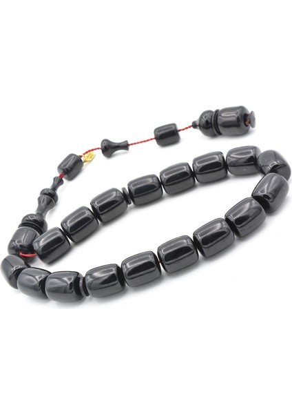 Hakkı Usta İmzalı Fıçı Kesim Siyah Sıkma Kehribar Efe Maskot Tesbih modelleri