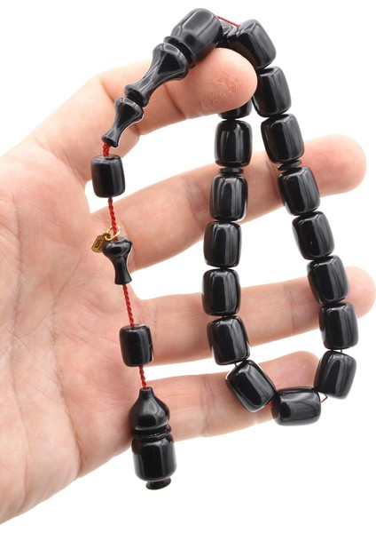 Hakkı Usta İmzalı Fıçı Kesim Siyah Sıkma Kehribar Efe Maskot Tesbih indirimleri