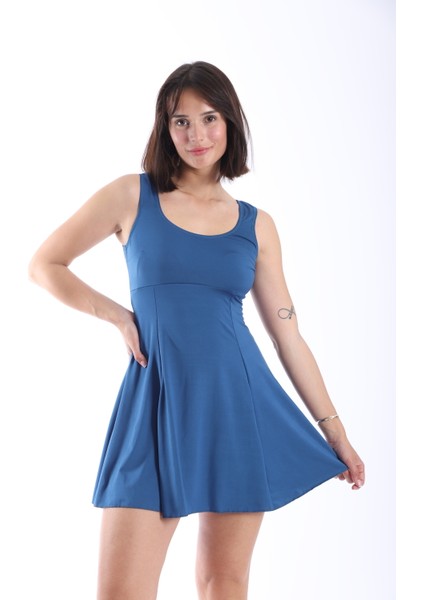 Kadın Düz Elbise Mayo Şortlu 38-52 fırsatları