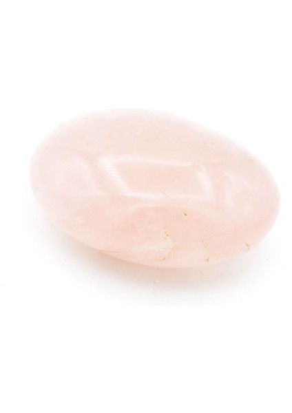 Hakiki Doğal Sabun Şeklinde Pembe Kuvars Masaj Taşı 82 Gram
