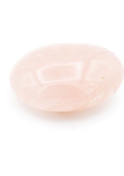 Hakiki Doğal Sabun Şeklinde Pembe Kuvars Masaj Taşı 82 Gram