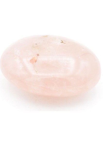 Hakiki Doğal Sabun Şeklinde Pembe Kuvars Masaj Taşı 82 Gram