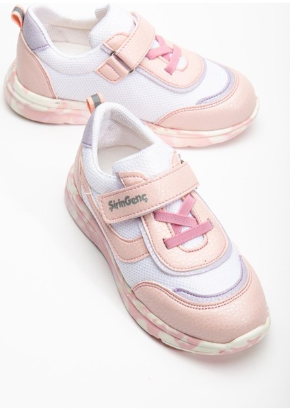 Şiringenç Ortopedik Kız Çocuk Spor Ayakkabı Pembe Cırtlı Anorak Malzeme