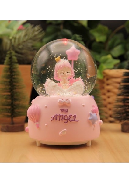 My Angel Temalı Büyük Boy Püskürtmeli Işıklı ve Müzikli Kar Küresi