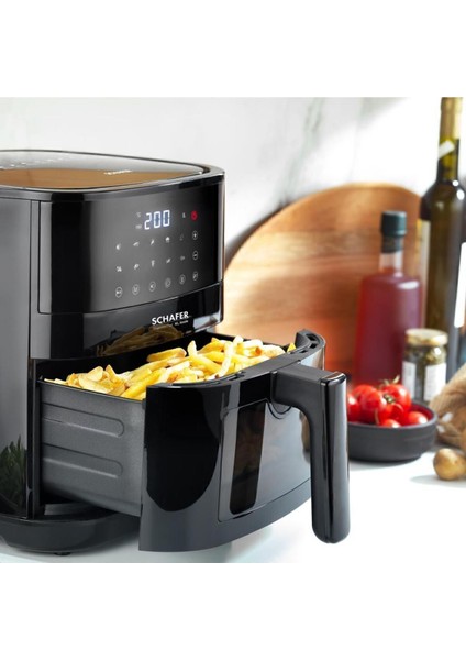 XL Look Dijital Airfryer 5,5 L Tek Hazneli Isı Ayarlı Hızlı Isınan Çıkarılabilir Hazne