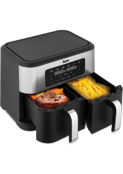 Premium Chefry Yağsız Sıcak Hava Fritözü 8,5 L Çift Hazneli Yüksek Güçlü Hızlı Isınma Kolay Temizlik modelleri