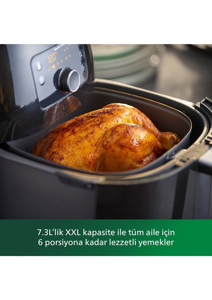 Avance Collection HD9650/90 XXL Airfryer 7.3 Lt Tek Hazneli Yağsız Pişirme ve Otomatik Kapanma Özellikli Fritöz