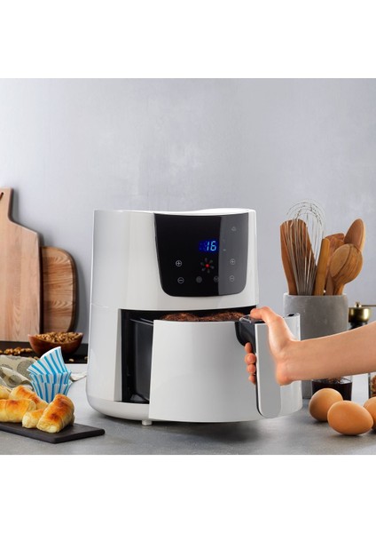 Thermochef 3.5 L Dijital Airfryer – Tek Hazneli, LED Ekranlı, Enerji Tasarruflu ve Kolay Temizlenen Fritöz