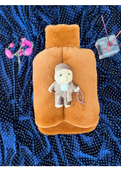 Ramazan Özel Sevgili Taba Erkek Sıcak Su Torbalı Peluş Ayıcıklı Ayak Isıtıcı 2 Litre Sıcak Su Torbası Ile Beraber