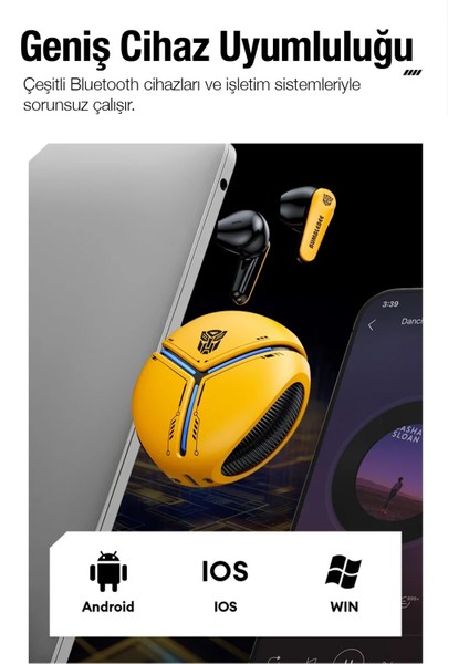 TF-T30 Bluetooth 5.4 Kulak İçi Kulaklık - Sarı