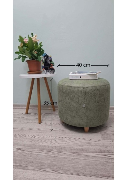 Ahşap Ayaklı Nubuk Yuvarlak Puf&bench Koltuk/tabure fiyatları