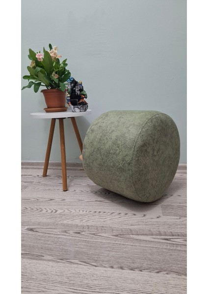 Ahşap Ayaklı Nubuk Yuvarlak Puf&bench Koltuk/tabure fırsatları