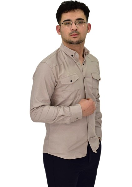 Erkek Spor Likralı Gömlek BGL-ST04343 modelleri
