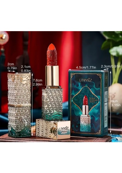 LINNSZ KIRMIZI DESENLİ MAT RUJ – ŞIKLIK VE ÇEKİCİLİĞİN BİR ARADA! 💄 indirimleri