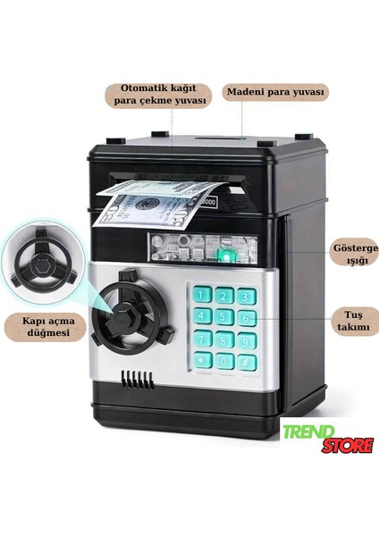 Trendstore Çocuklar Için Atm Para Kasası Elektronik Dijital Şifreli Kumbara fiyatları