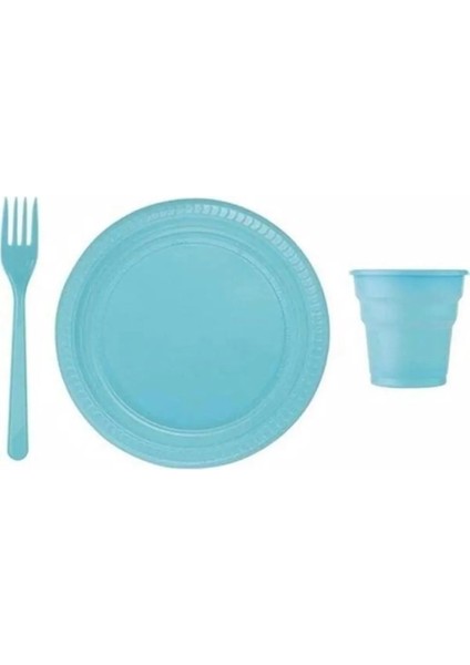 Plastik Tabak Bardak Çatal Seti 25 Li