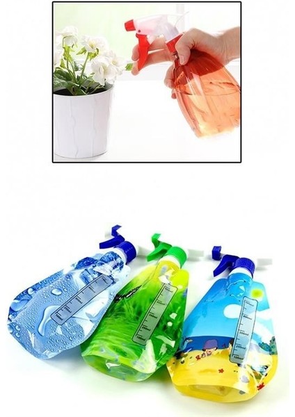 500 ml Katlanabilir Sulama Spreyi Doldurulabilir Püskürtme Şişesi
