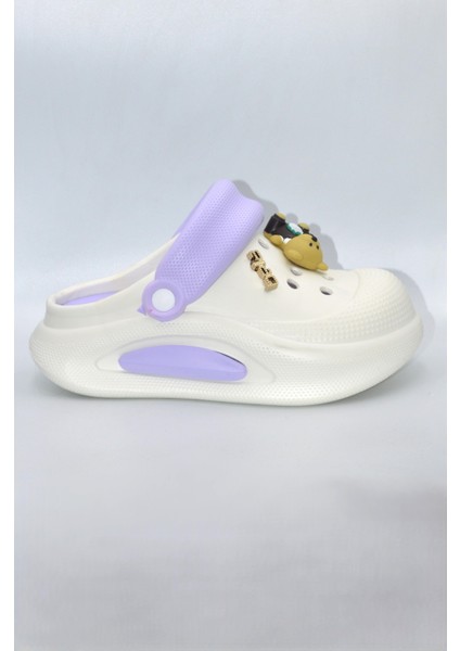 Dolgu Taban Kadın Lila Eva Terlik ( Bir Beden Büyük Alınız )