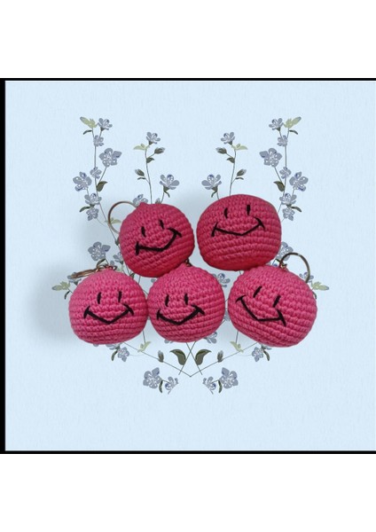 Amigurumi Gülen Yüz Anahtarlık [ 1 Adet Fiyatıdır ]