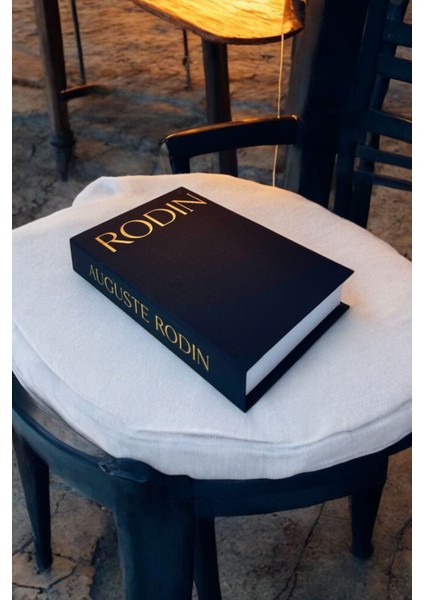 Rodın Siyah Italyan Kumaş Dekoratif Kitap Kutusu fırsatları