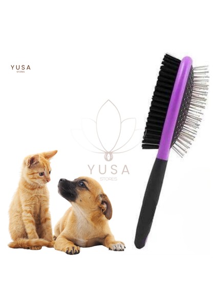 Çok Amaçlı Çift Taraflı Kolay Evcil Hayvan Kedi Köpek Temizleme Pet Fırçası