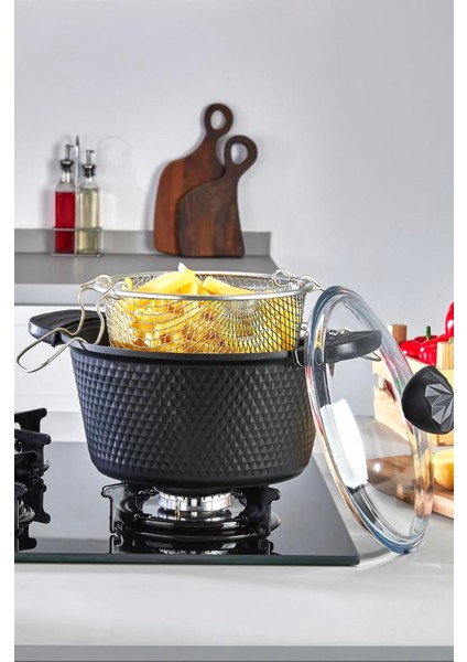 En Kaliteli Elmas Model Fritöz Tencere 22 cm