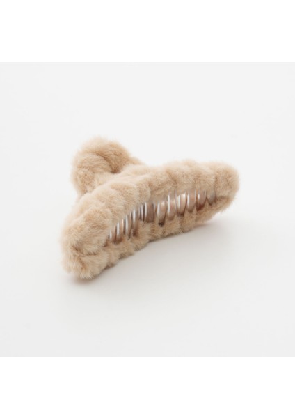 Açık Kahverengi Kadın Peluş Mandallı Toka fiyatları