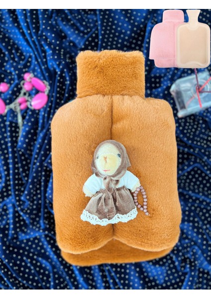Ramazan Özel Sevgili Taba Kadın Sıcak Su Torbalı Peluş Ayıcıklı Ayak Isıtıcı 2 Litre Sıcak Su Torbası ile Beraer