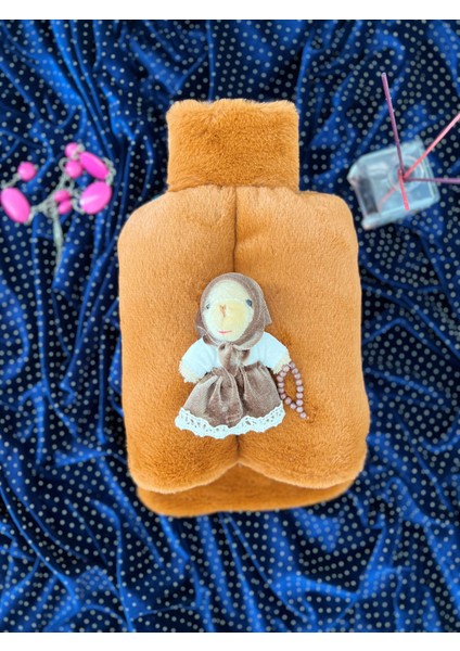 Ramazan Özel Sevgili Taba Kadın Sıcak Su Torbalı Peluş Ayıcıklı Ayak Isıtıcı 2 Litre Sıcak Su Torbası ile Beraer