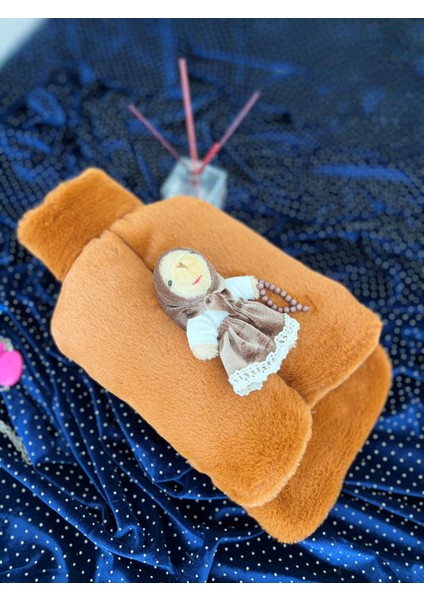 Ramazan Özel Sevgili Taba Kadın Sıcak Su Torbalı Peluş Ayıcıklı Ayak Isıtıcı 2 Litre Sıcak Su Torbası ile Beraer