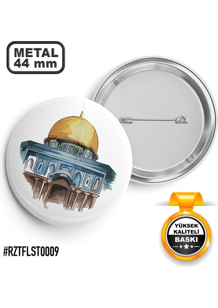 Mescid-İ Aksa İğneli Rozet 44 mm