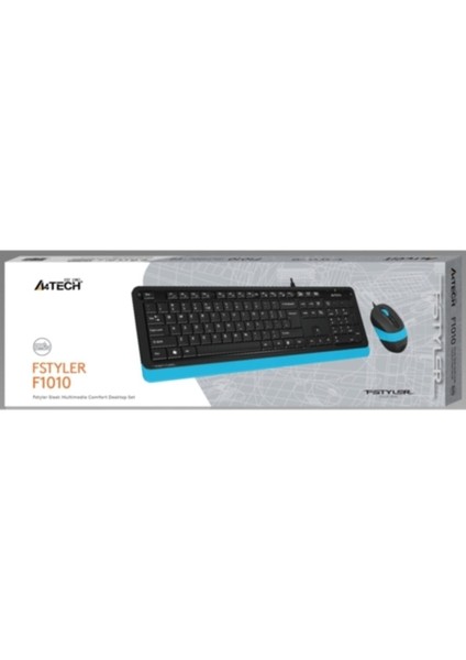 A4-Tech F1010 Gri USB Klavye Mouse Set