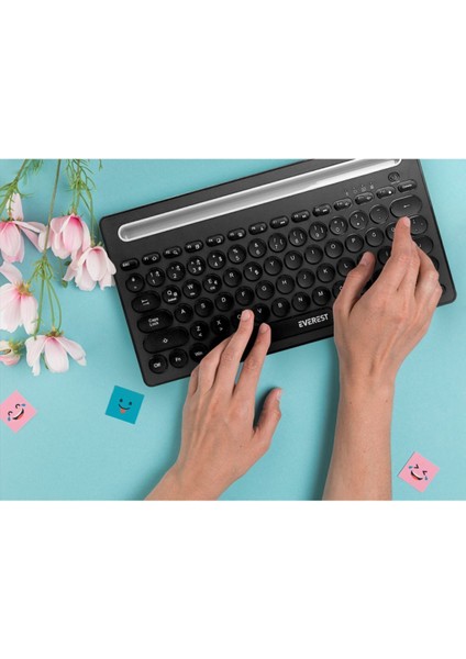 Bluetooth Kablosuz Klavye Ultra İnce Q Türkçe Dili Ev Ofis Kullanımı İçin